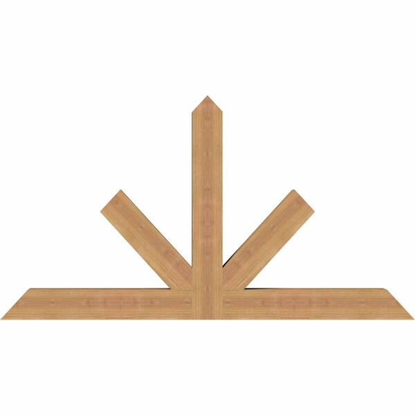 Ekena Millwork Saratoga Timber Gable Bracket, Western Red Cedar, 48"W x 26"H x 3 1/2"D x 3 1/2"F, 13/12 Pitch GBW048X26X0404SAR00SWR - main